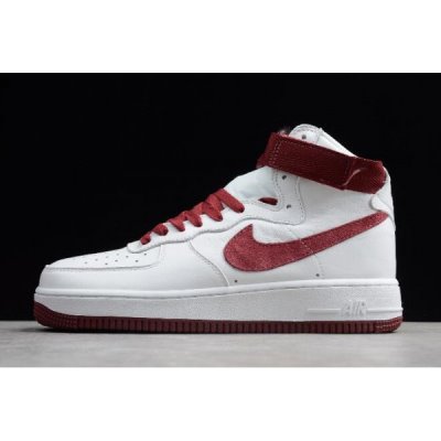 Nike Air Force 1 High Retro Qs Summit Beyaz / Kırmızı Kaykay Ayakkabı Türkiye - HH4VQOXR